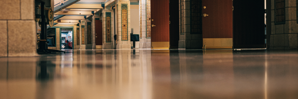 polished cement floors